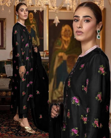 Summer Embroidred 3-piece   black