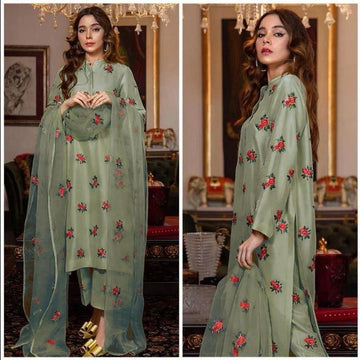 Summer Embroidred 3-piece   pistachio green