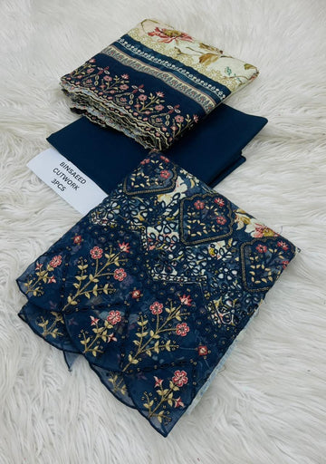 Chiken Kari Khaddar 3 Piece Suit