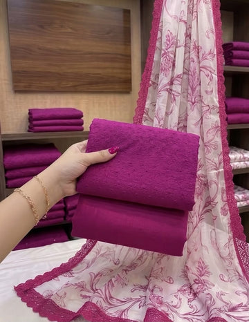Embrodiered Lawn 3Pc