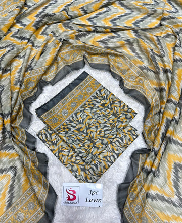 Yellow And Black Lawn 3 Piece